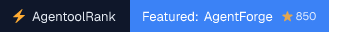 AgentForge on AgentoolRank badge
