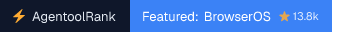 BrowserOS on AgentoolRank badge