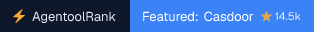 Casdoor on AgentoolRank badge