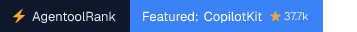 CopilotKit on AgentoolRank badge