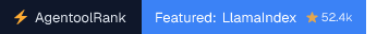 LlamaIndex on AgentoolRank badge