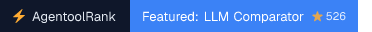 LLM Comparator on AgentoolRank badge