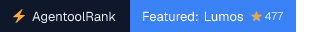 Lumos on AgentoolRank badge