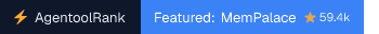 MemPalace on AgentoolRank badge