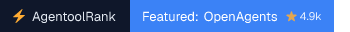 OpenAgents on AgentoolRank badge