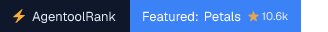 Petals on AgentoolRank badge