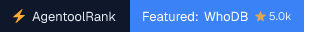 WhoDB on AgentoolRank badge