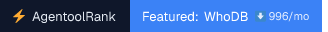 WhoDB downloads badge